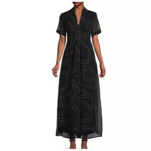 CALVIN KLEIN  Womens Chiffon Pinted Shirtdress size 6 NWT $139